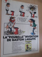 CLI518 : Pour Fans De GASTON LAGAFFE :  Page PUB A4 Tirée De Spirou Années 60/70 Dessin Non Repris Dans Les Albums - Gaston