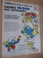 CLI518 : Pour Fans De SCHTROUMPFS : Page PUB A4 Spirou Années 60/70  GLACES OLA - Schtroumpfs, Les