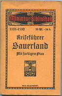 Miniatur-Bibliothek Nr. 1131-1132 - Reiseführer Sauerland Mit Farbigem Plan - 8cm X 12cm - 86 Seiten Ca. 1910 - Verlag F - Otros & Sin Clasificación
