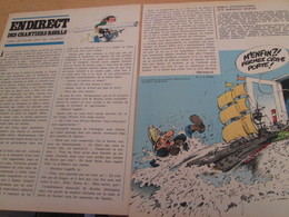 CLI518 : Pour Fans De GASTON LAGAFFE : Double Page RUBRIQUE Avec Dessins Non Repris Dans Des Albums - Gaston