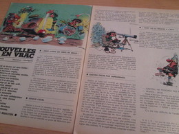 CLI518 : Pour Fans De GASTON LAGAFFE : Double Page RUBRIQUE Avec Dessins Non Repris Dans Des Albums - Gaston