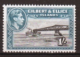 Gilbert And Ellice Islands 1939 George VI 1s Definitive Stamp In Unmounted Mint Condition. - Gilbert & Ellice Islands (...-1979)