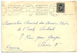 Egypt 1933 Cover Cairo To Paris France W/ Scott 129 - Lettres & Documents