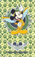 Télécarte DOREE NEUVE Japon / 110-208757 - DISNEY Disneyland Série Métal 2/6 - MICKEY - Japan MINT GOLD Phonecard - Disney