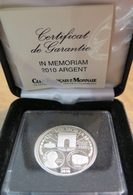 388 - MEDAILLE "In Memoriam 2010" - Argent 800‰ - Other & Unclassified