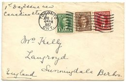 Canada 1937 FDC Scott 231-233 KGVI Toronto To Sunningdale England - ....-1951