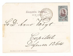 Argentina BARTOLOME MITRE SHIP BELGRANO POSTCARD 1901 - Storia Postale