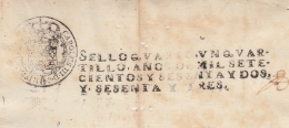 1762-PS-11 BX1040 CUBA ANTILLES SPAIN ESPAÑA SEALLED PAPER REVENUE 1762-63. SELLO CUARTO - Portomarken