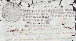 1764-PS-10 BX6594 CUBA ANTILLES SPAIN PUERTO RICO SEALLED PAPER REVENUE 1764-5 3RO ESPAÑA PAPEL SELLADO - Impuestos