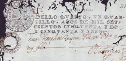 1773-PS-10 BX6589 CUBA ANTILLES SPAIN PUERTO RICO SEALLED PAPER REVENUE 1773-4 4TO ESPAÑA PAPEL SELLADO - Impuestos