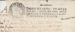 1778-PS-10 BX1049 CUBA SPAIN ESPAÑA SEALLED PAPER 1778-79 .SELLO CUARTO - Postage Due