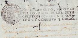 1784-PS-10 BX6601 CUBA SPAIN PUERTO RICO SEALLED PAPER 1784-5 4TO ESPAÑA PAPEL SELLADO - Segnatasse