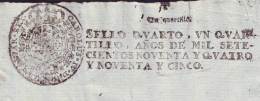 1794-PS-10 BX6606 CUBA SPAIN PUERTO RICO SEALLED PAPER 1794-95 4TO ESPAÑA PAPEL SELLADO - Portomarken