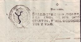 1800-PS-50 BX29 CUBA SPAIN PUERTO RICO REVENUE PAPER 1800-01 SELLO 3ro ESPAÑA - Timbres-taxe