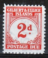 Gilbert And Ellice Islands 1940 Postage Due 2d Stamp In Mounted Mint Condition. - Gilbert & Ellice Islands (...-1979)