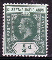 Gilbert And Ellice Islands 1912 George V ½d Definitive Stamp In  Mounted Mint Condition. - Gilbert & Ellice Islands (...-1979)