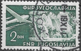 YUGOSLAVIA 1951 Air. Iron Gates, Danube - 2d - Green FU - Airmail