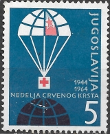 YUGOSLAVIA 1964 Obligatory Tax. Red Cross Week And 20th Anniv Of Yugoslav Red Cross - 5d Parachute MH - Neufs