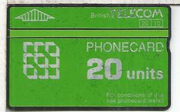 REINO UNIDO BRITISH TELECOM PHONECARD 20 - Altri & Non Classificati