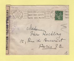 Censure WH 403 - Nice Destination Paris - 1940 - Type Iris - Oorlog 1939-45