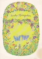 AK Frohe Pfingsten - Blumen Schmetterlinge - Planet-Verlag Berlin (35362) - Pentecostés