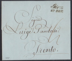 Görz (Gorica) In Black, Complete Letter 1845 - ...-1850 Prefilatelia