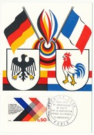 FRANCE - Carte Maximum - 0,50F Xeme Anniversaire Traité Franco Allemand - Premier Jour PARIS 22 Janvier 1973 - 1970-1979