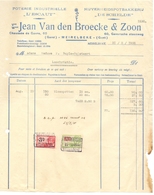 Factuur Facture - Pottenbakkerij De Schelde - Jean Van Den Broecke & Zn - Merelbeke 1935 - Straßenhandel Und Kleingewerbe