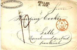 1850- Letter From VÖSLAU / 5.OCT.  To Lille ( France ) Rating 12 D - ...-1850 Vorphilatelie