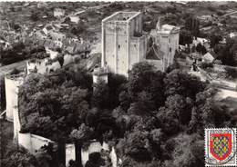 37-LOCHES- VUE D'AVION LE DONJON - Loches