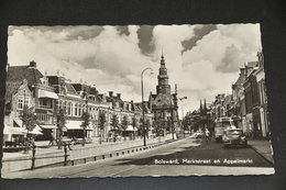 357- Bolsward, Marktstraat En Appelmarkt - 1959 / Bus / Auto / Car / Coche / Voiture - Bolsward