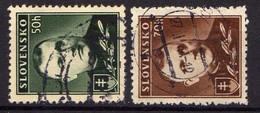 Slowakei / Slovakia, 1942, Mi 67-68 Y A, Gestempelt [181216IV] - Used Stamps