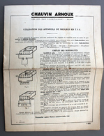 Notice 155 Utilisation Appareils De Mesures En T.S.F Chauvin Et Arnoux - Supplies And Equipment