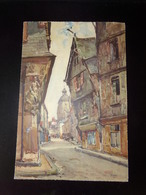 Peinture ( Repro ) " Rue De Tours " ( Signée Marc ) - Other & Unclassified