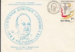 71617- DIMITRIE LEONIDA CENTENARY, ENGINEER, SPECIAL COVER, 1983, ROMANIA - Covers & Documents