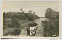 Flecken Zechlin - Kanal Mit Motorboot - Foto-AK 1955 - Rheinsberg