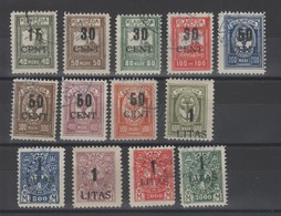 Memel _occup.Lituanie -  Surchargé (1923) N°156/158 - Oblitérés
