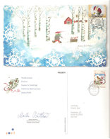 Finland 2006 Christmas, Greeting Card For Post Office, Mi 1825-1826 In Folder, Cancelled(o) - Lettres & Documents