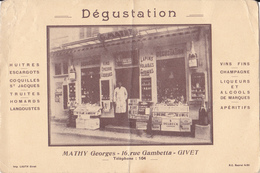 CARTE PUBLICITAIRE MATHY GERORGES GIVET - Advertising