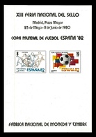 ESPAÑA 1982 - HOJITA RECUERDO XIII FERIA DEL SELLO - MUNDIAL DE FUTBOL ESPAÑA 82 - Hojas Conmemorativas