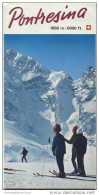 Pontresina 1970 - Faltblatt Mit 9 Abbildungen - Hotelliste Mit 33 Abbildungen Der Hotels - Ortsplan - Skischulpreise - Schweiz