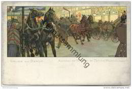 Berlin-Mitte - Bahnhof Friedrichstrasse - Ausrücken Der Feuerwehr Ca. 1900 - Künstlerkarte Signiert K. Wagner - Kreuzberg