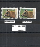 Variété Adhésif De 2017 Oblitéré Y&T N° Adh 1396 Nuance - Used Stamps