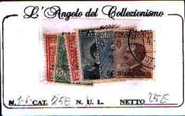 84977) EGEO-STAMPALIA-Serie Ordinaria  SOPRA STAMPATA-6. VALORI- N.1-6-USATI - Egée (Stampalia)