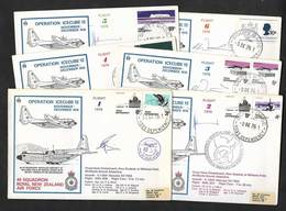 Nouvelle-Zélande 6 Lettres Signés Operation Icecube Scott Base Ross Dependency Antarctique 1976 Antarctica Signed Covers - Luftpost