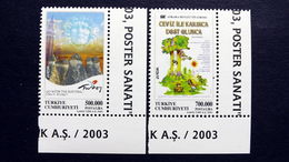 Türkei 3333/4 **/mnh, EUROPA/CEPT 2003, Plakatkunst - Neufs