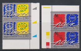 Europa Cept 1995 France 2v (pair, Corners) ** Mnh  (39222H) - 1995