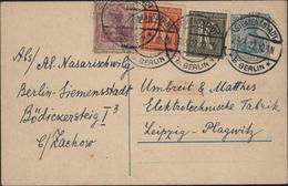 Allemagne Inflation Entier Germania P128 30 PF Bleu YT 124 139 143 Tarif 1.3 CAD Siemensstadt B Berlin 23 3 22  12 1 N - Autres & Non Classés