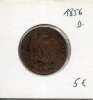 France. 5 Centimes Napoléon III. 1856 D - 5 Centimes