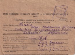 URSS 1948 LETTRE DE PRISONNIER DE GUERRE  LAGER 7406/9 POUR DONAUESCHINGEN - Briefe U. Dokumente